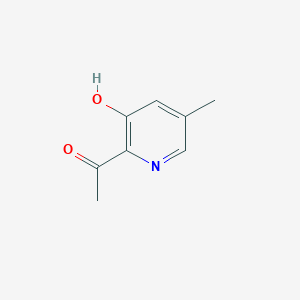 molecular formula C8H9NO2 B11818126 1-(3-Hydroxy-5-methylpyridin-2-YL)ethanone 