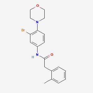 N-[3-bromo-4-(4-morpholinyl)phenyl]-2-(2-methylphenyl)acetamide