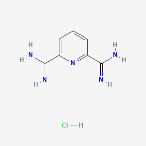 molecular formula C7H10ClN5 B11818135 Pyridine-2,6-dicarboximidamide;hydrochloride 