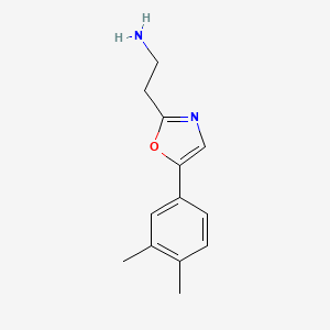 molecular formula C13H16N2O B11818183 2-(5-(3,4-Dimethylphenyl)oxazol-2-yl)ethanamine 