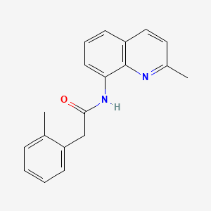 molecular formula C19H18N2O B1181821 2-(2-methylphenyl)-N-(2-methylquinolin-8-yl)acetamide 