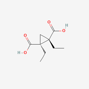 molecular formula C9H14O4 B11818311 (1S,2S)-1,2-Diethyl-cyclopropane-1,2-dicarboxylic acid 