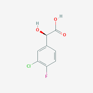 molecular formula C8H6ClFO3 B11818327 (2R)-2-(3-chloro-4-fluorophenyl)-2-hydroxyacetic acid 