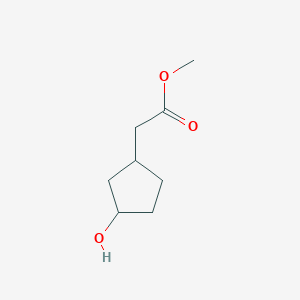 molecular formula C8H14O3 B11818334 Methyl 2-(3-hydroxycyclopentyl)acetate 