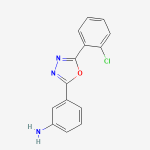 molecular formula C14H10ClN3O B11818366 3-(5-(2-Chlorophenyl)-1,3,4-oxadiazol-2-yl)aniline 