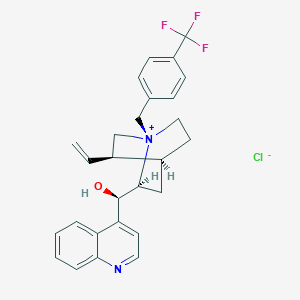 (1S,2S,4S,5R)-2-((R)-Hydroxy(quinolin-4-yl)methyl)-1-(4-(trifluoromethyl)benzyl)-5-vinylquinuclidin-1-ium chloride