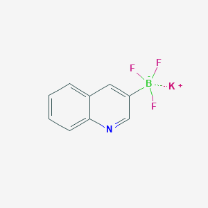 molecular formula C9H6BF3KN B11818383 Potassium trifluoro(quinolin-3-yl)borate 