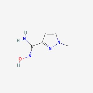 molecular formula C5H8N4O B11818392 N-hydroxy-1-methyl-1H-pyrazole-3-carboximidamide 