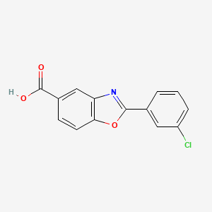 molecular formula C14H8ClNO3 B1181842 2-(3-Chlorophenyl)-1,3-benzoxazole-5-carboxylic acid 