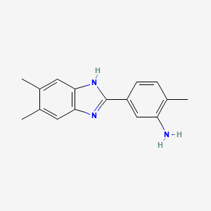 molecular formula C16H17N3 B1181847 5-(5,6-dimethyl-1H-benzimidazol-2-yl)-2-methylaniline 