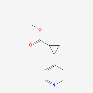 molecular formula C11H13NO2 B11818485 Ethyl 2-pyridin-4-ylcyclopropane-1-carboxylate CAS No. 4903-93-9