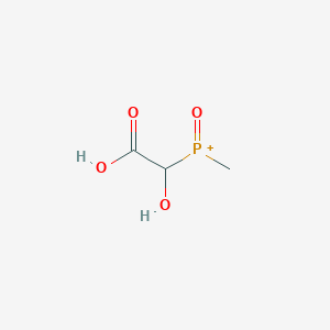 molecular formula C3H6O4P+ B11818535 2-Methylphosphinoyl-2-hydroxy-acetic acid 