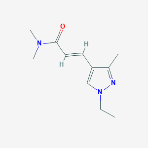 molecular formula C11H17N3O B11818549 3-(1-Ethyl-3-methyl-1H-pyrazol-4-yl)-N,N-dimethylacrylamide 