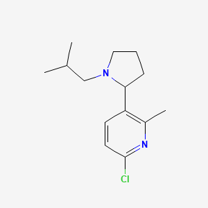 6-Chloro-3-(1-isobutylpyrrolidin-2-yl)-2-methylpyridine