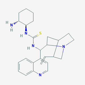 molecular formula C26H35N5S B11818809 1-[(1R,2R)-2-aminocyclohexyl]-3-[(5-ethenyl-1-azabicyclo[2.2.2]octan-2-yl)-quinolin-4-ylmethyl]thiourea 