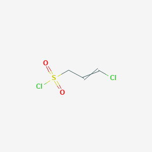 molecular formula C3H4Cl2O2S B11818831 3-chloroprop-2-ene-1-sulfonyl chloride 