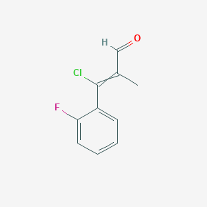 3-chloro-3-(2-fluorophenyl)-2-methylprop-2-enal