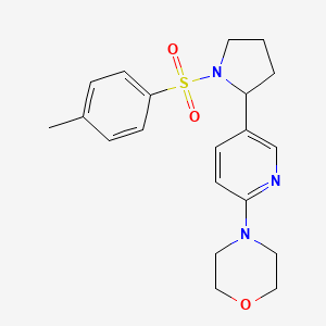 molecular formula C20H25N3O3S B11818896 4-(5-(1-Tosylpyrrolidin-2-yl)pyridin-2-yl)morpholine 