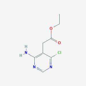 molecular formula C8H10ClN3O2 B11818904 Ethyl 2-(4-amino-6-chloropyrimidin-5-YL)acetate CAS No. 1095822-23-3