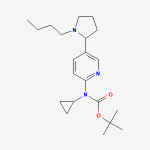 molecular formula C21H33N3O2 B11818936 tert-Butyl (5-(1-butylpyrrolidin-2-yl)pyridin-2-yl)(cyclopropyl)carbamate 