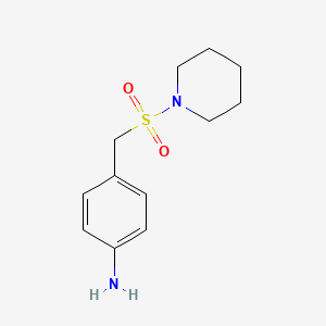 molecular formula C12H18N2O2S B11818941 4-((Piperidin-1-ylsulfonyl)methyl)aniline 