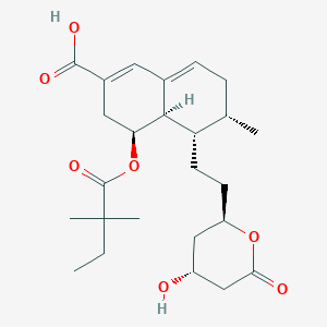 B118190 (4S,4aR,5S,6S)-4-(2,2-dimethylbutanoyloxy)-5-[2-[(2R,4R)-4-hydroxy-6-oxooxan-2-yl]ethyl]-6-methyl-3,4,4a,5,6,7-hexahydronaphthalene-2-carboxylic acid CAS No. 125206-31-7