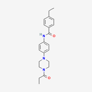 4-ethyl-N-[4-(4-propanoylpiperazin-1-yl)phenyl]benzamide