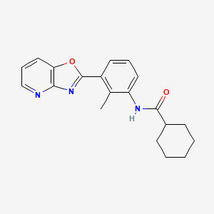 molecular formula C20H21N3O2 B1181901 N-(2-methyl-3-[1,3]oxazolo[4,5-b]pyridin-2-ylphenyl)cyclohexanecarboxamide 