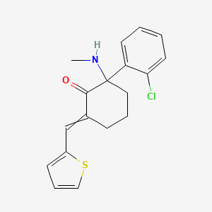 2-(2-Chloro-phenyl)-2-methylamino-6-thiophen-2-ylmethylene-cyclohexanone