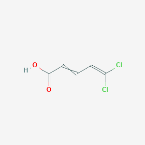 molecular formula C5H4Cl2O2 B11819066 5,5-Dichloro-2,4-pentadienoic acid 