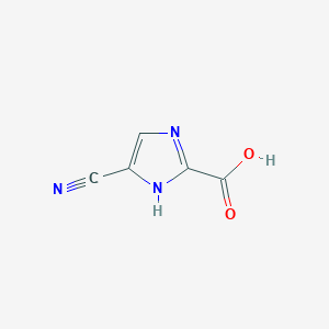 molecular formula C5H3N3O2 B11819082 4-cyano-1H-imidazole-2-carboxylic acid 