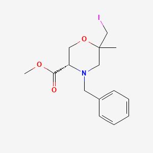 (3S)-Methyl 4-benzyl-6-(iodomethyl)-6-methylmorpholine-3-carboxylate