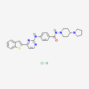 N-(4-Pyrrolidin-1-yl-piperidin-1-yl)-[4-(4-benzo[b]thiophen-2-yl-pyrimidin-2-ylamino)phenyl]carboxamide hydrochloride