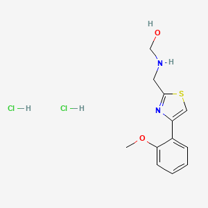 molecular formula C12H16Cl2N2O2S B11819123 [[4-(2-Methoxyphenyl)-1,3-thiazol-2-yl]methylamino]methanol;dihydrochloride 