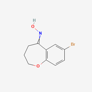 molecular formula C10H10BrNO2 B11819135 N-(7-bromo-3,4-dihydro-2H-1-benzoxepin-5-ylidene)hydroxylamine 