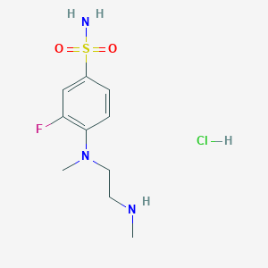 3-Fluoro-4-{methyl[2-(methylamino)ethyl]amino}benzene-1-sulfonamide hydrochloride