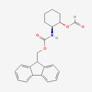 molecular formula C22H23NO4 B11819146 [(1S,2S)-2-(9H-fluoren-9-ylmethoxycarbonylamino)cyclohexyl] formate 