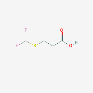 molecular formula C5H8F2O2S B11819148 3-[(Difluoromethyl)sulfanyl]-2-methylpropanoic acid 