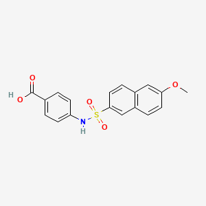 4-(6-Methoxynaphthalene-2-sulfonamido)benzoic acid