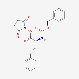 molecular formula C21H20N2O6S B11819213 (R)-2,5-dioxopyrrolidin-1-yl 2-(((benzyloxy)carbonyl)amino)-3-(phenylthio)propanoate 