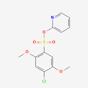 molecular formula C13H12ClNO5S B1181925 2-Pyridinyl 4-chloro-2,5-dimethoxybenzenesulfonate 