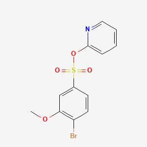 molecular formula C12H10BrNO4S B1181927 2-Pyridinyl 4-bromo-3-methoxybenzenesulfonate 