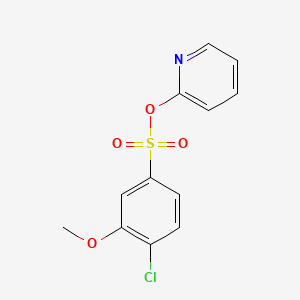 molecular formula C12H10ClNO4S B1181928 2-Pyridinyl 4-chloro-3-methoxybenzenesulfonate 