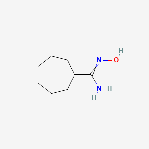 molecular formula C8H16N2O B11819283 N-hydroxycycloheptanecarboxamidine 