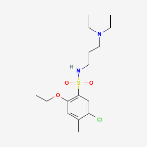 molecular formula C16H27ClN2O3S B1181929 5-chloro-N-[3-(diethylamino)propyl]-2-ethoxy-4-methylbenzenesulfonamide 