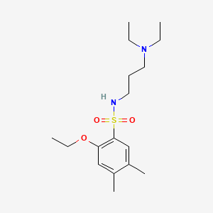 molecular formula C17H30N2O3S B1181930 N-[3-(diethylamino)propyl]-2-ethoxy-4,5-dimethylbenzenesulfonamide 