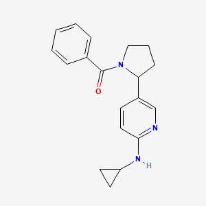 (2-(6-(Cyclopropylamino)pyridin-3-yl)pyrrolidin-1-yl)(phenyl)methanone