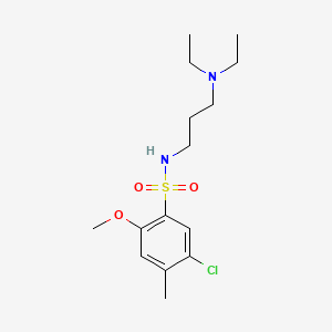 molecular formula C15H25ClN2O3S B1181935 5-chloro-N-[3-(diethylamino)propyl]-2-methoxy-4-methylbenzenesulfonamide 