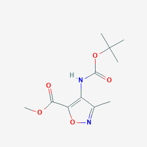 molecular formula C11H16N2O5 B11819361 Methyl 4-((tert-butoxycarbonyl)amino)-3-methylisoxazole-5-carboxylate 