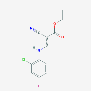 Ethyl 3-(2-chloro-4-fluoroanilino)-2-cyanoprop-2-enoate